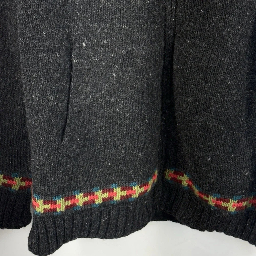 Lost Horizons Handcrafted Wool Jacket XXL Fleece Lined Nepal Deer Floral - Picture 3 of 11